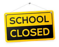 Picture of school closed sign.