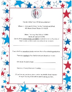 Picture of Graduation RSVP.
