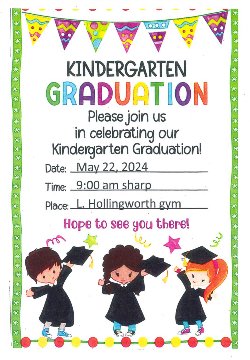 Picture of the K graduation invitation.