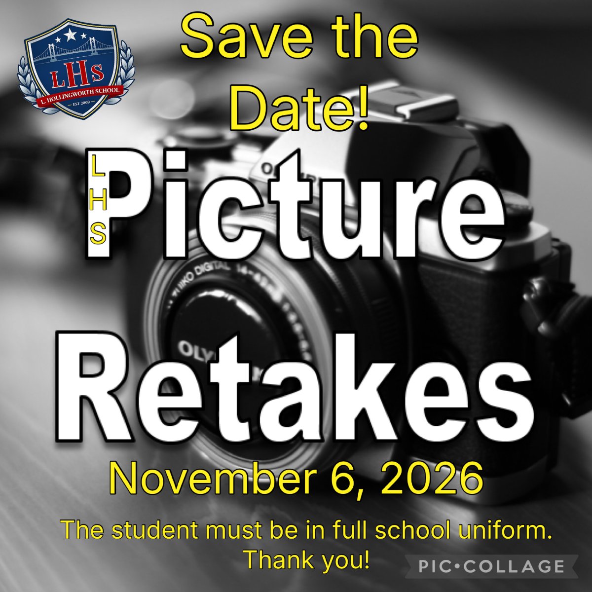 Retake picture flyer.