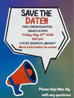 Picture of the pre-kindergarten save the date flyer.